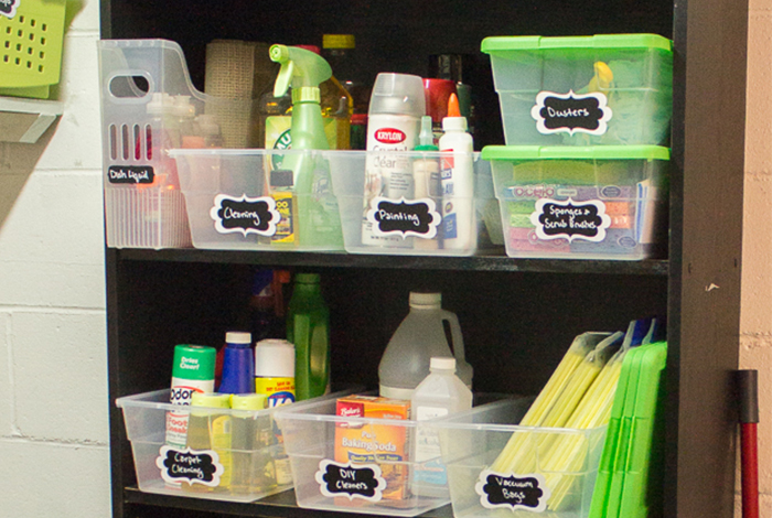 Easy DIY Cleaning Supply Storage On a Budget 