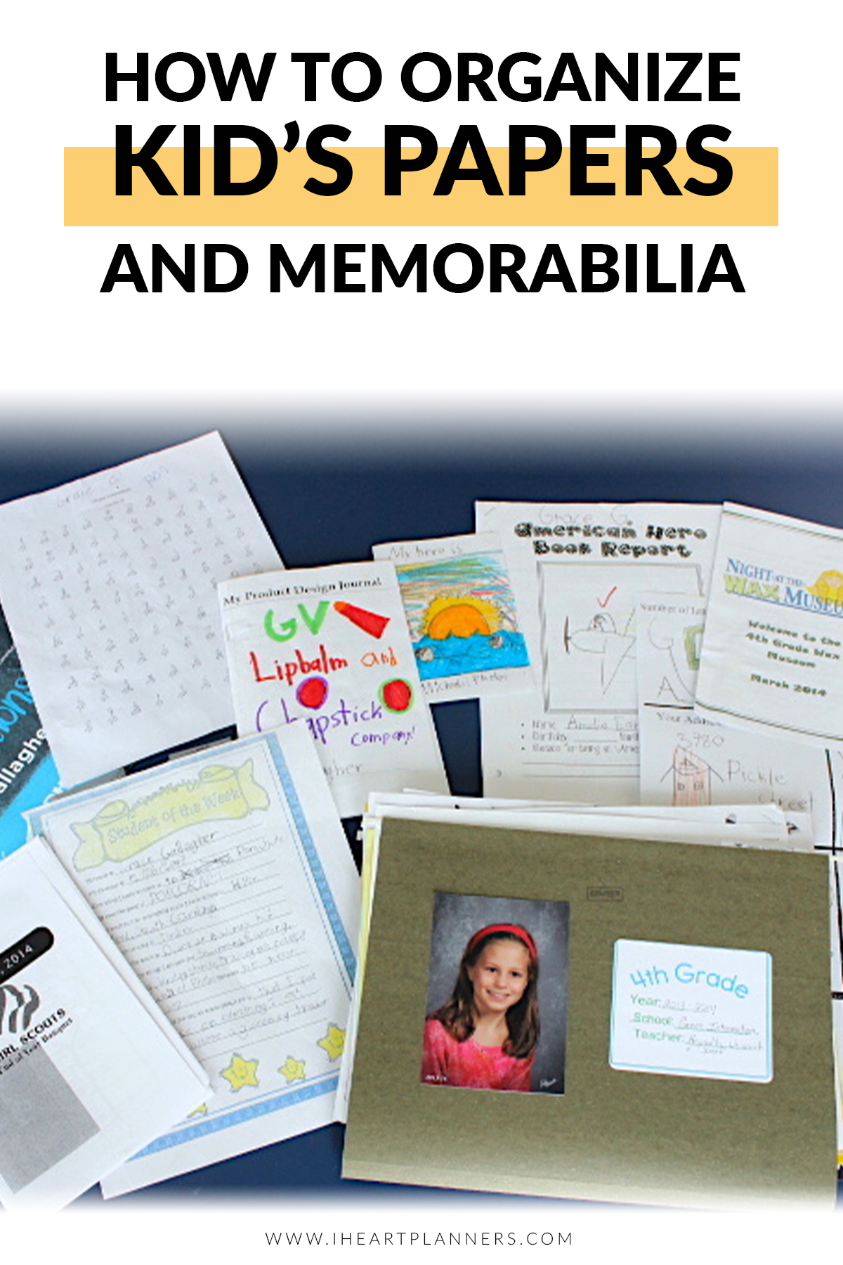 How to Organize Your Kids' School Papers - Organize by Dreams