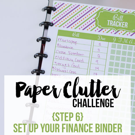 how to organize your bills in a binder