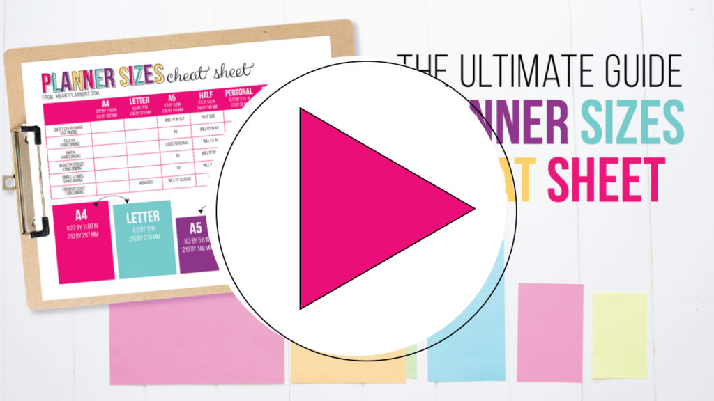 Planner Sizes: The Ultimate Guide - Get Organized HQ
