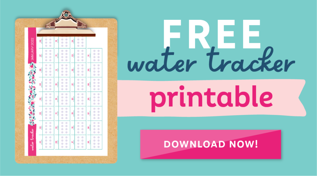 Free Printable Water Tracker - Get Organized HQ