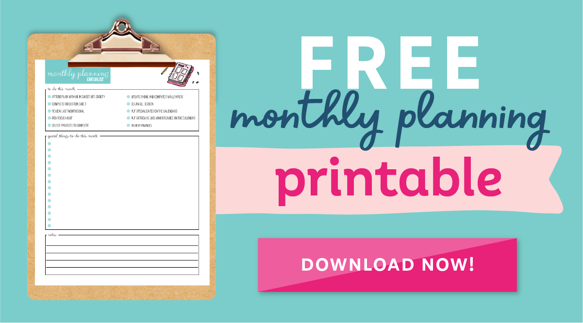 7 Days of Free Printables - Monthly Planning - Get Organized HQ