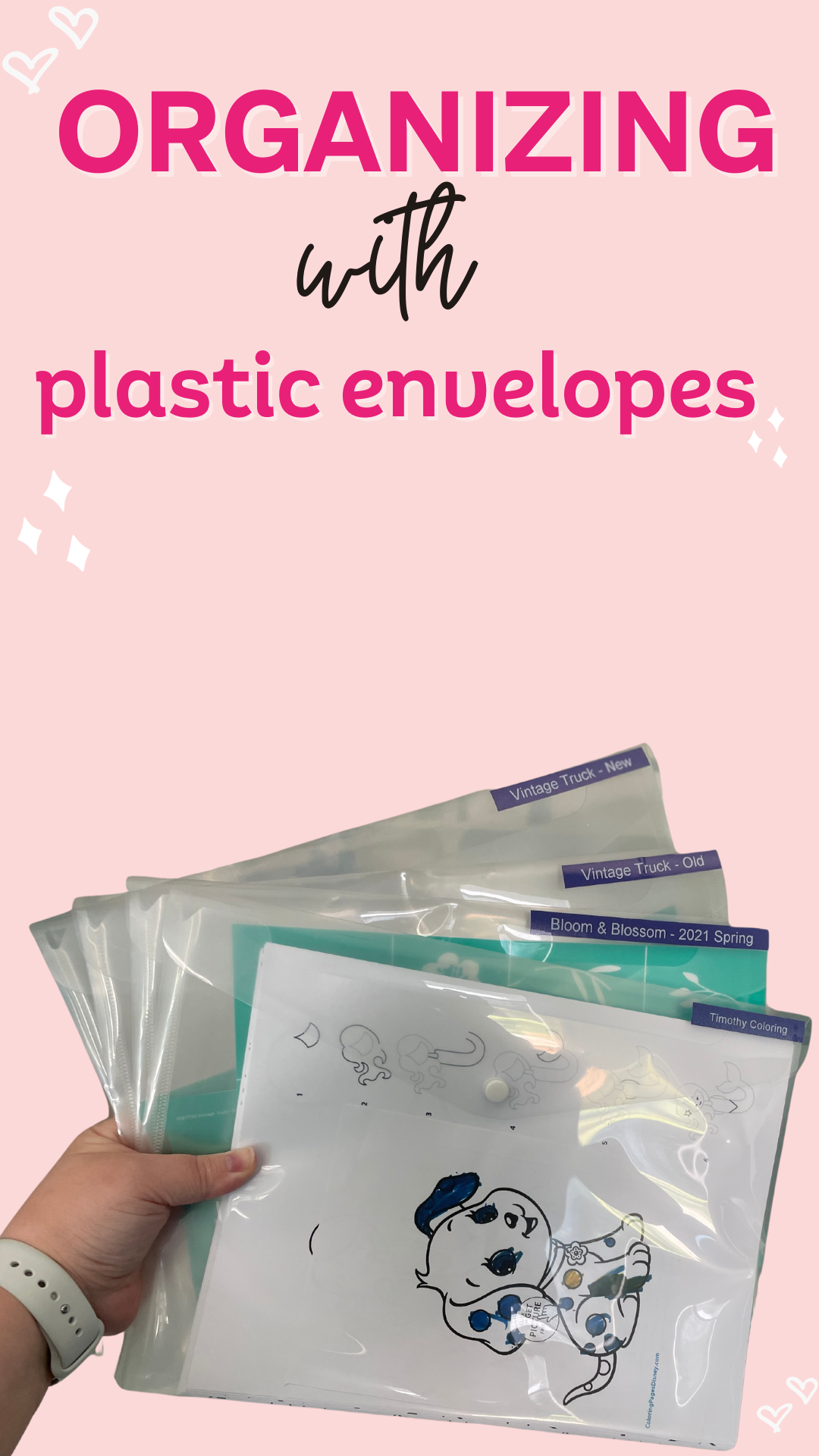 How to Organize with Plastic Envelopes