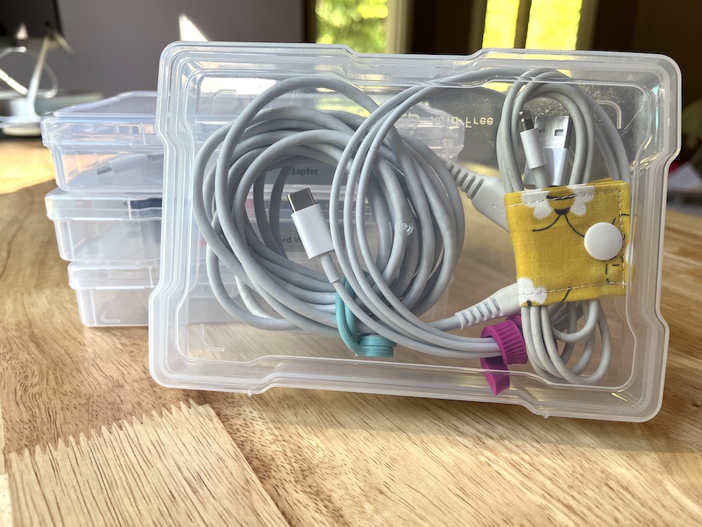 Photo Boxes for Organizing Cords