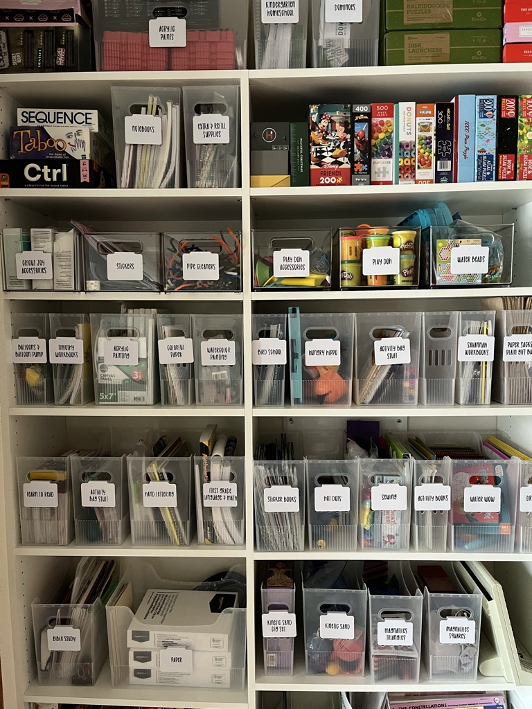 Organized Craft Closet - Intentional Edit - Organizing and All