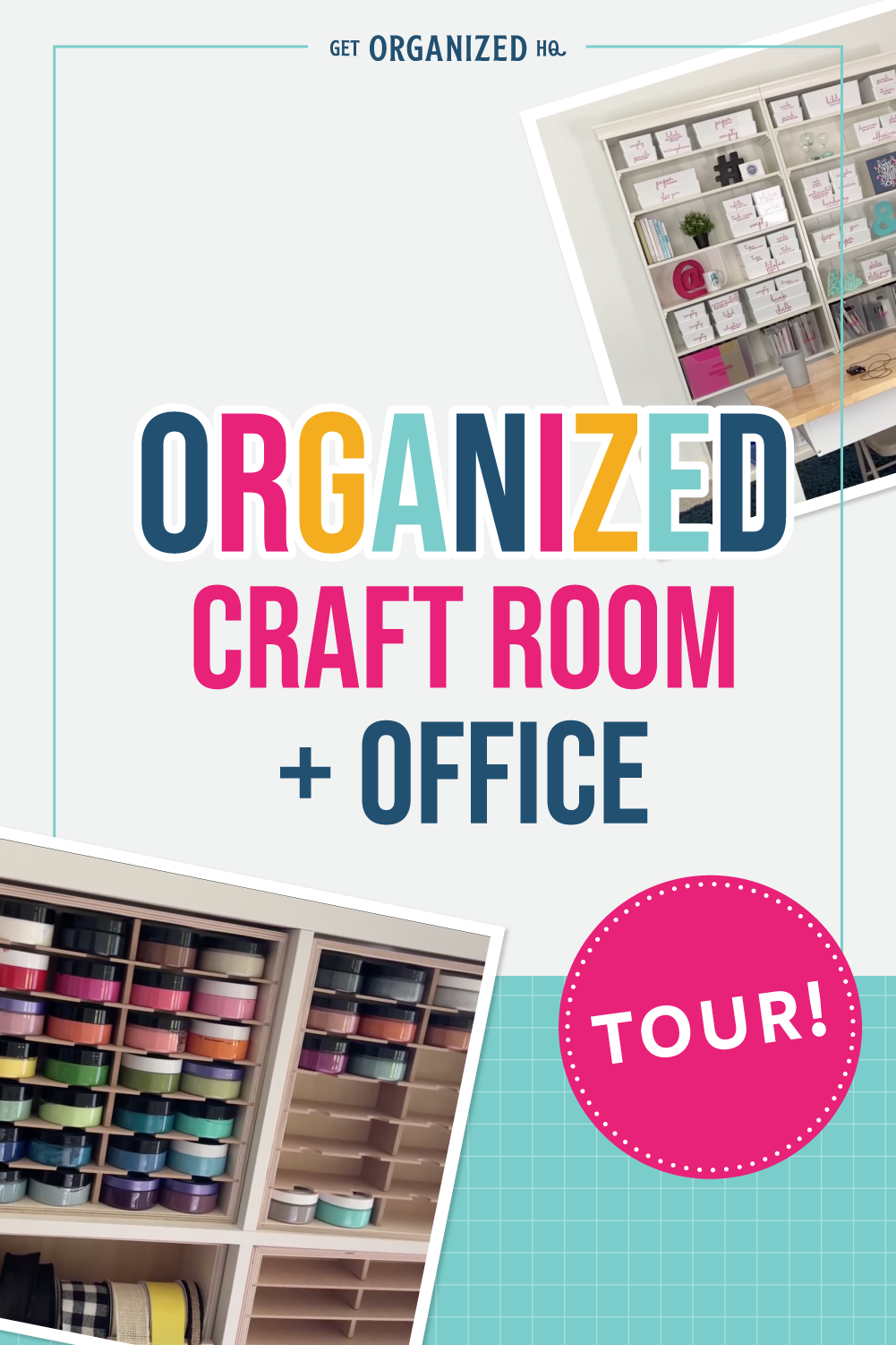 ORGANIZING My Craft Room / Office + A TOUR - A Pretty Fix